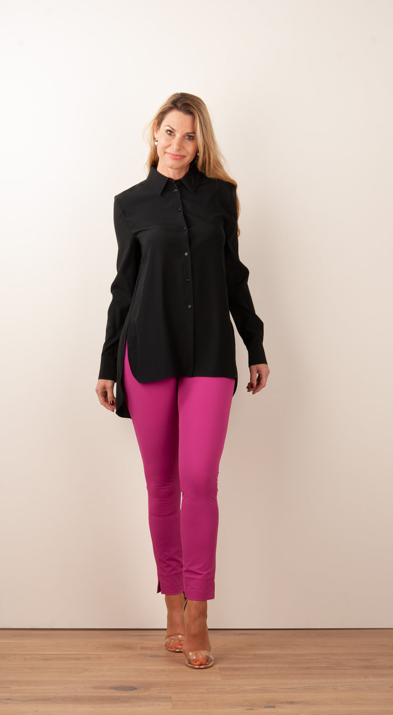 Seidenbluse Schwarz