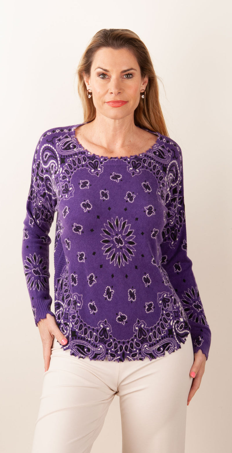 Kaschmir Pullover Lila | Multicolor