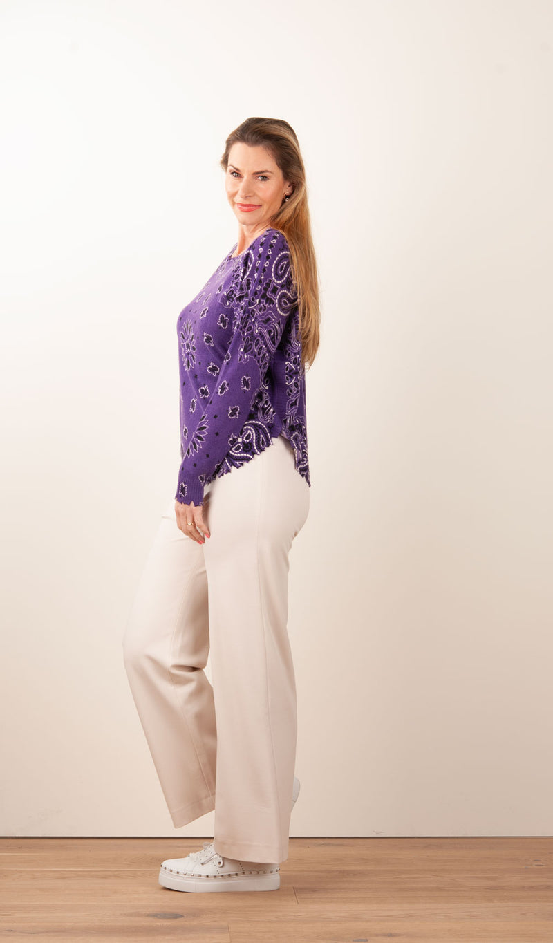 Kaschmir Pullover Lila | Multicolor