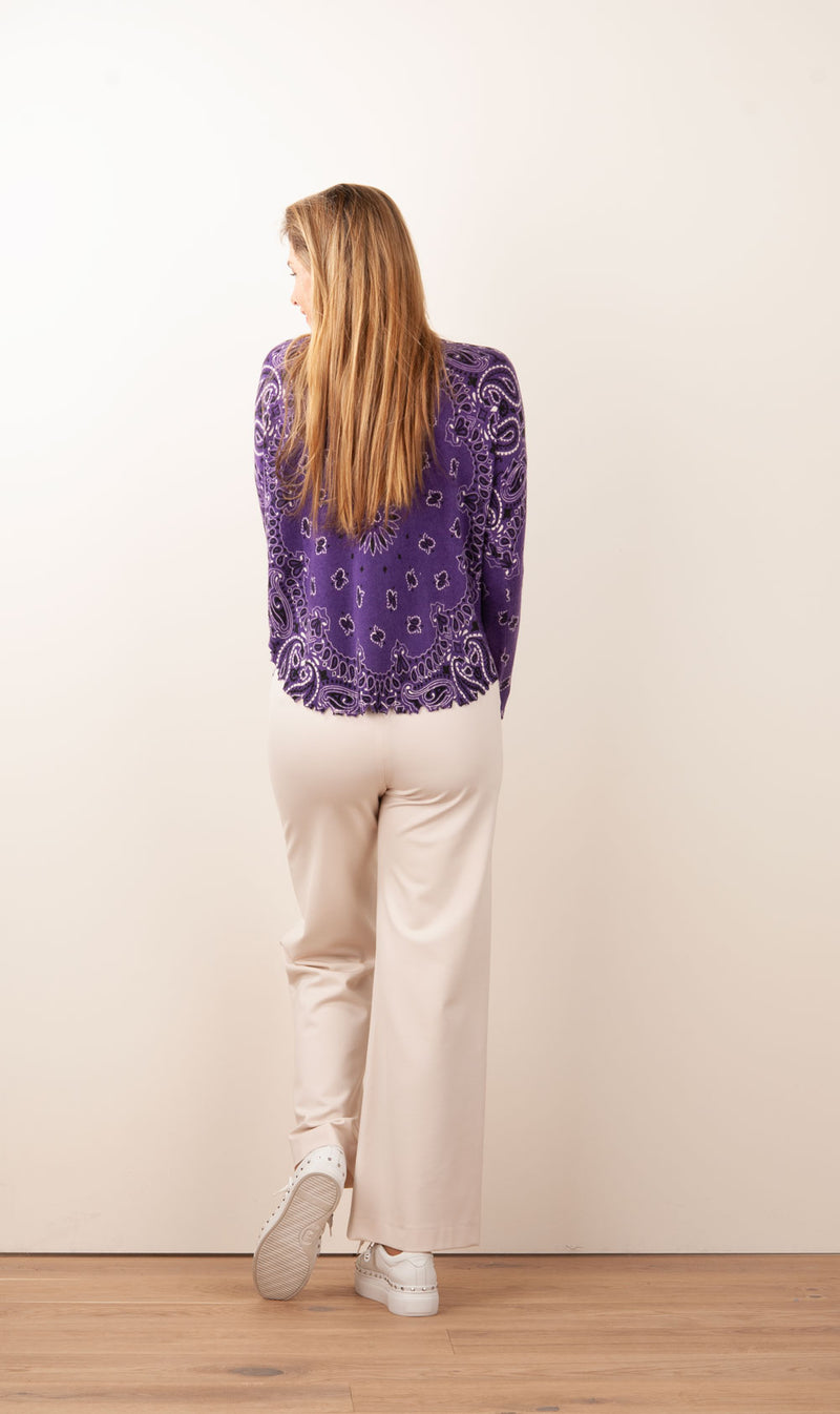 Kaschmir Pullover Lila | Multicolor