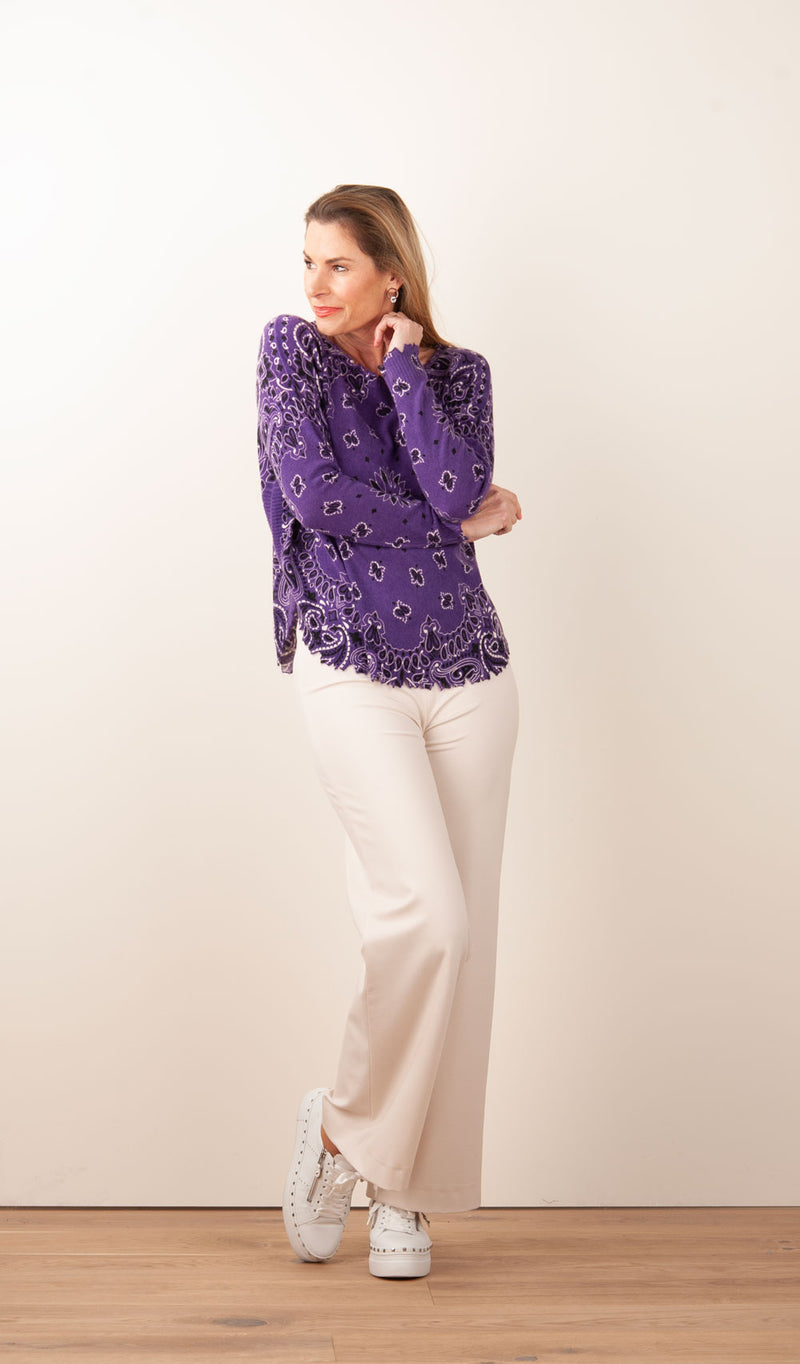 Kaschmir Pullover Lila | Multicolor