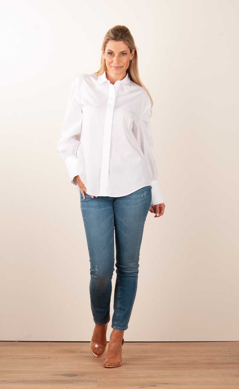 Bluse Weiß