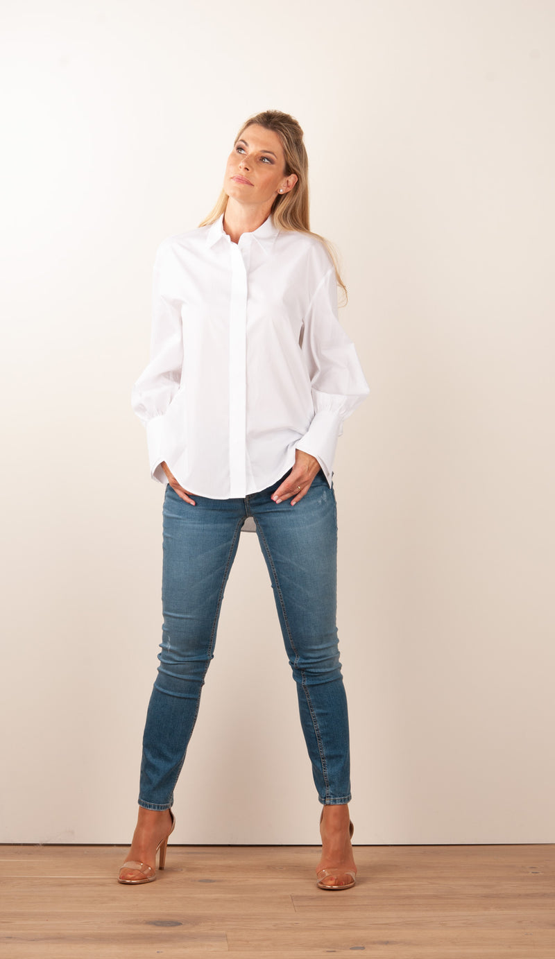 Bluse Weiß