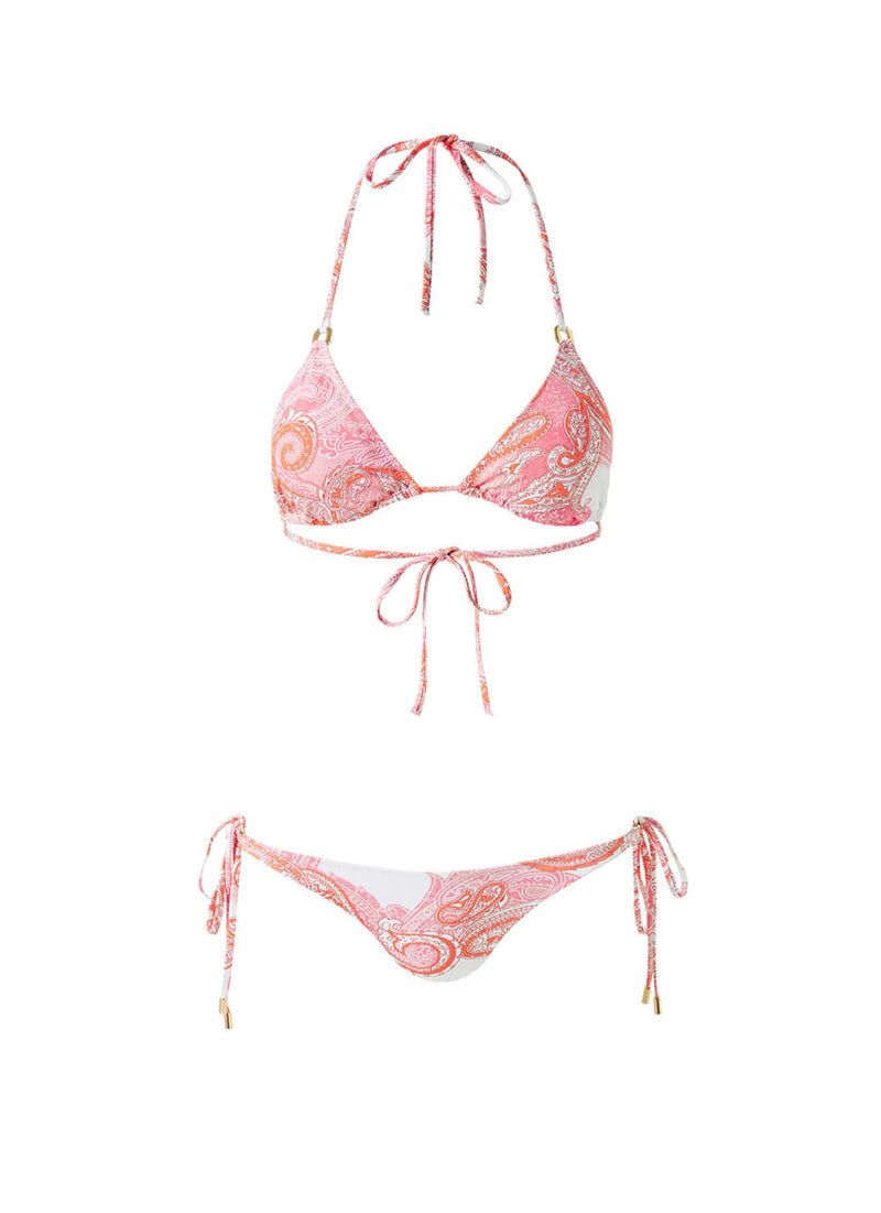 Melissa Odabash Bikini „Key West“ Weiß | Koralle