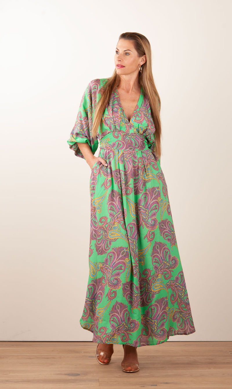 Kleid „Cecilia“ Grün | Multicolor