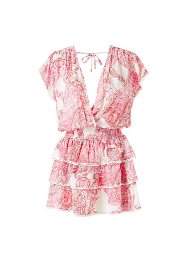 Kleid „Jess“ Koralle | Weiß