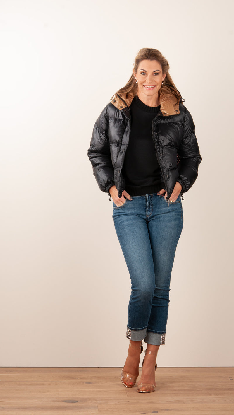 Jacke „Laura“ Schwarz | Camel