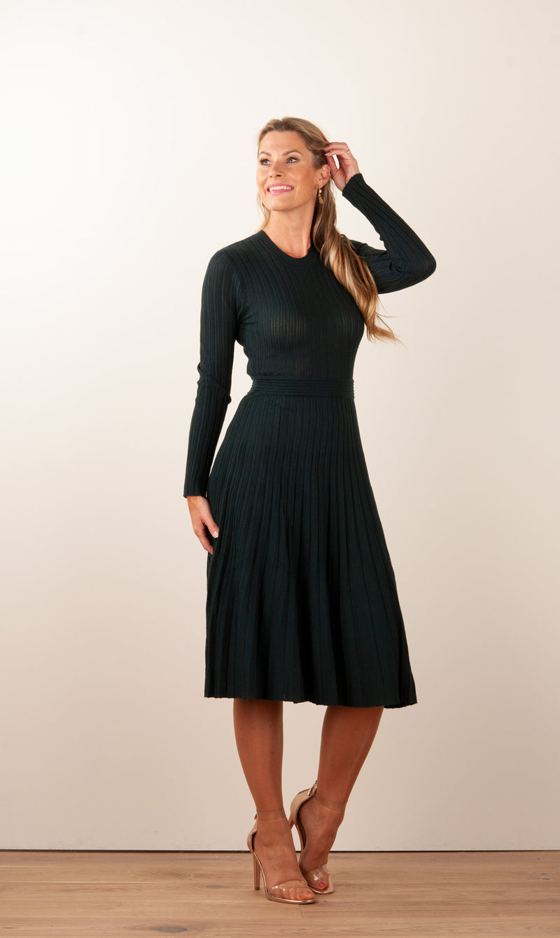 Kleid „Lattuga“ Dunkelgrün
