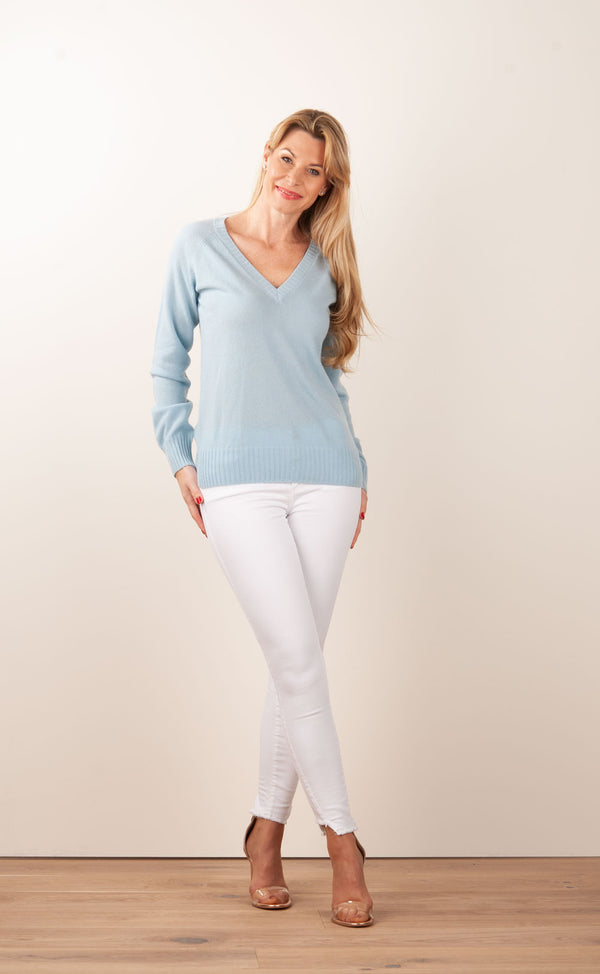 Kaschmir Pullover „Winni“ Hellblau - myElisa GmbH
