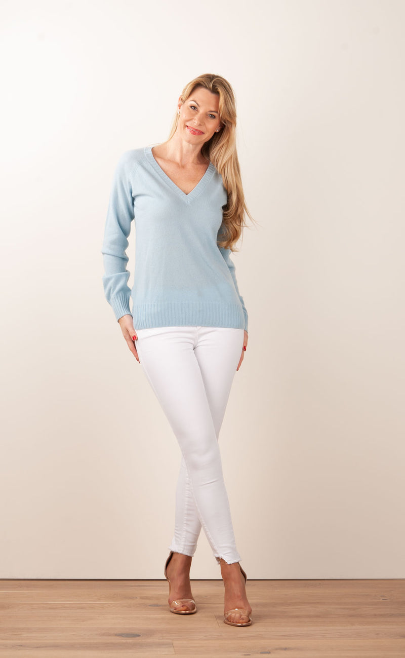 Kaschmir Pullover „Winni“ Hellblau - myElisa GmbH