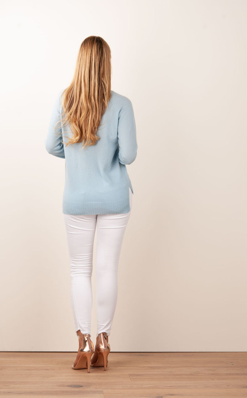 Kaschmir Pullover „Winni“ Hellblau - myElisa GmbH