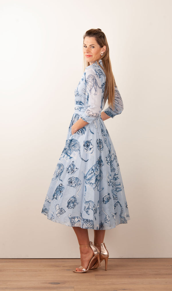 Kleid „Aster“ Blau | Hellblau