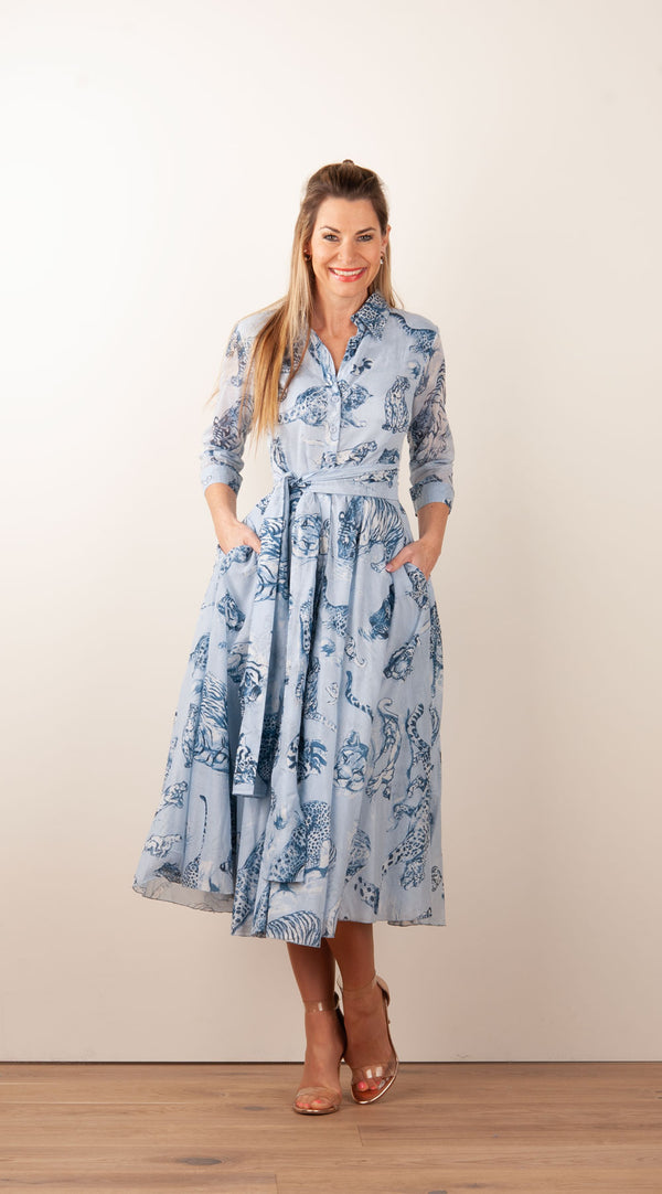 Kleid „Aster“ Blau | Hellblau
