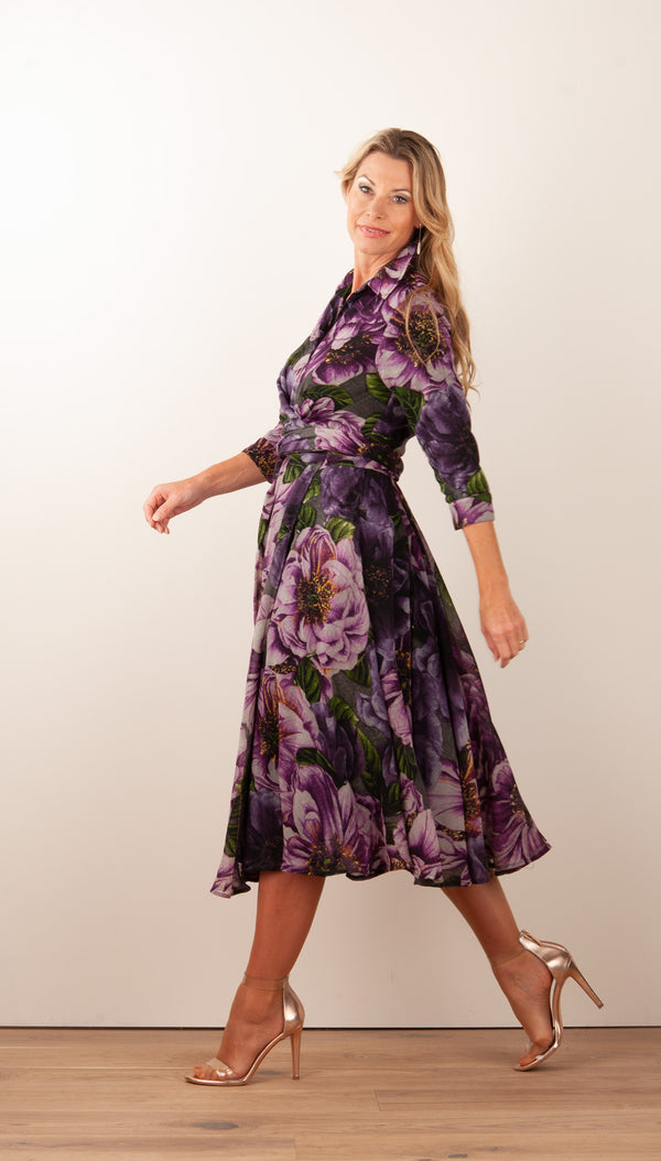 Kleid „Olivia“ Lila | Multicolor