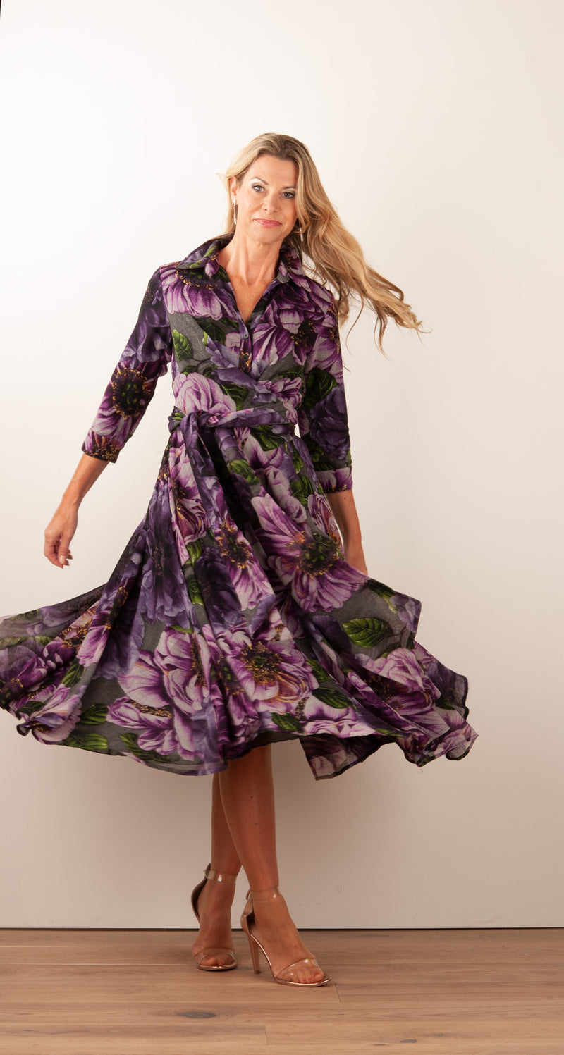 Kleid „Olivia“ Lila | Multicolor
