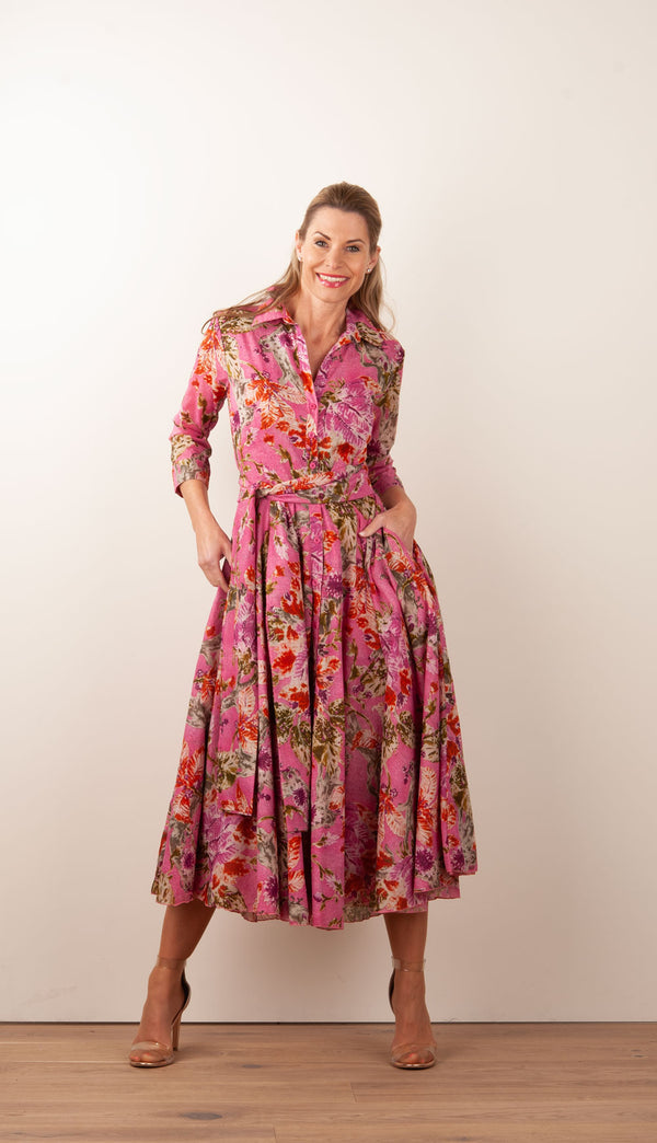 Kleid „Aster“ Beere | Multicolor