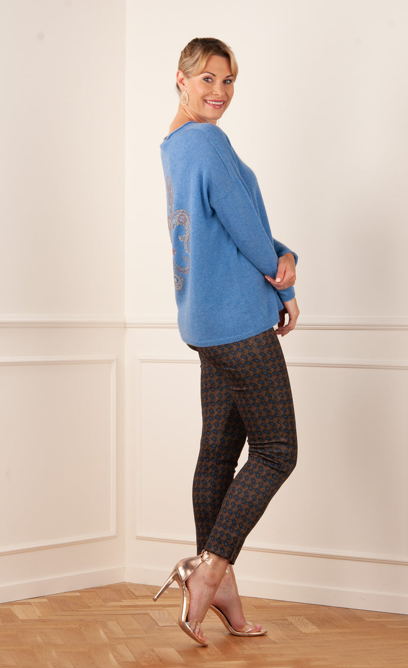 Hose „Sabrina“ Blau | Oliv | Multicolor - myElisa GmbH