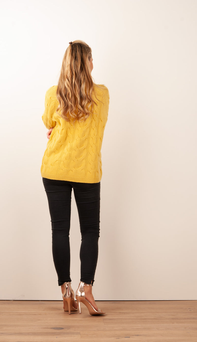 Kaschmir Pullover Gelb