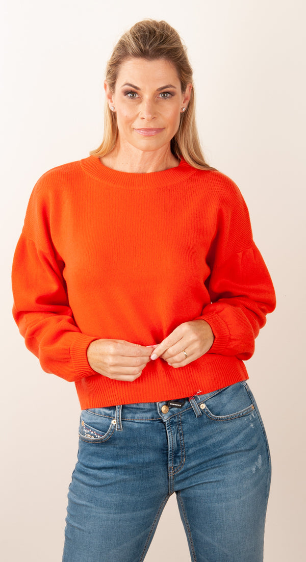 Kaschmir Pullover Korallrot