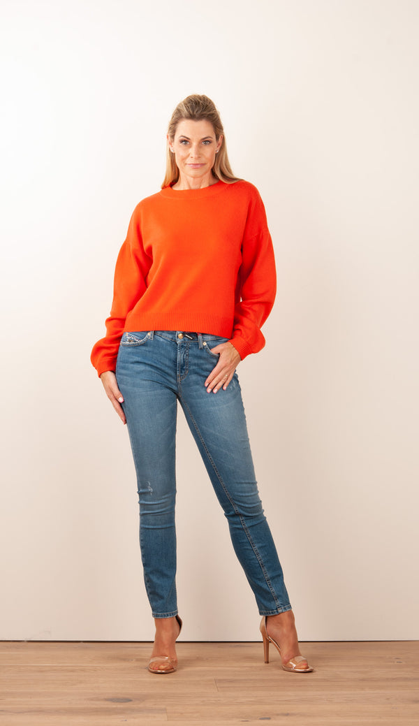 Kaschmir Pullover Korallrot