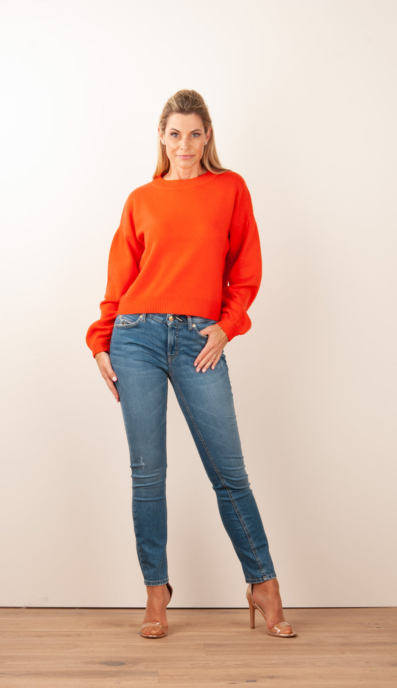 Kaschmir Pullover Korallrot