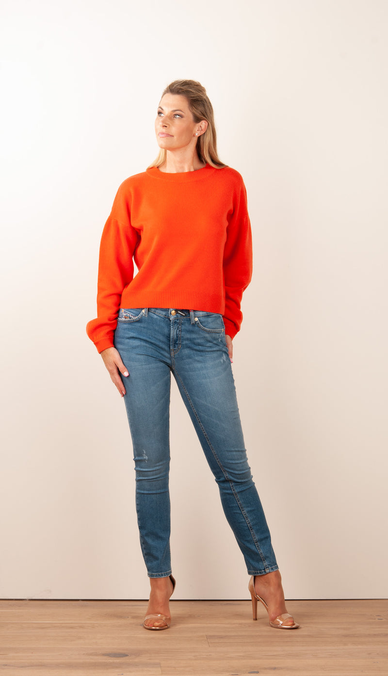 Kaschmir Pullover Korallrot