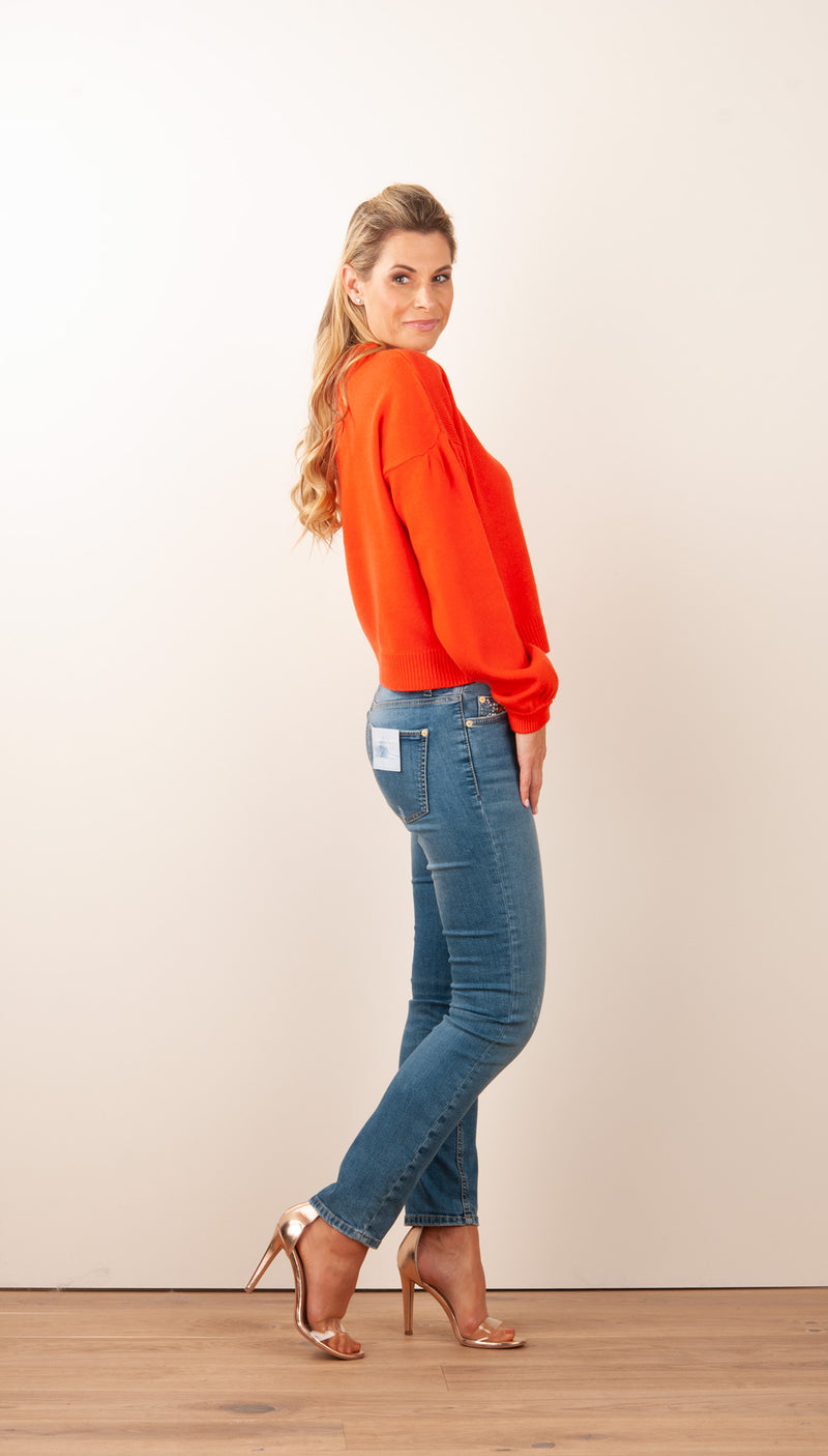 Kaschmir Pullover Korallrot