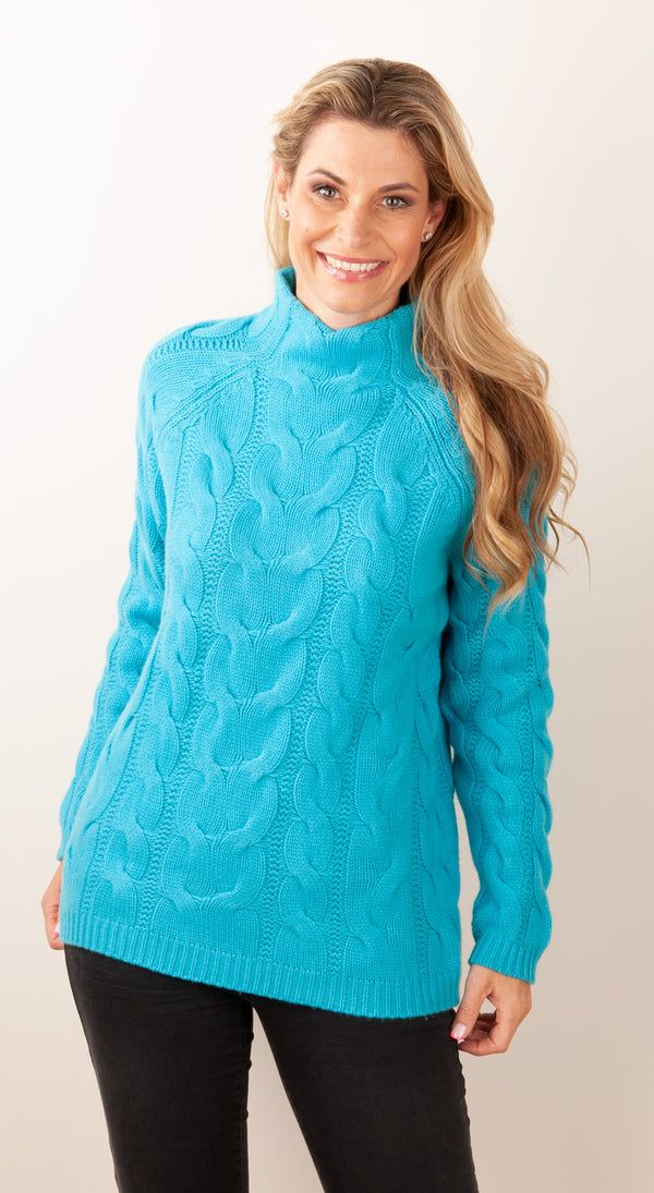 Kaschmir Pullover Türkis