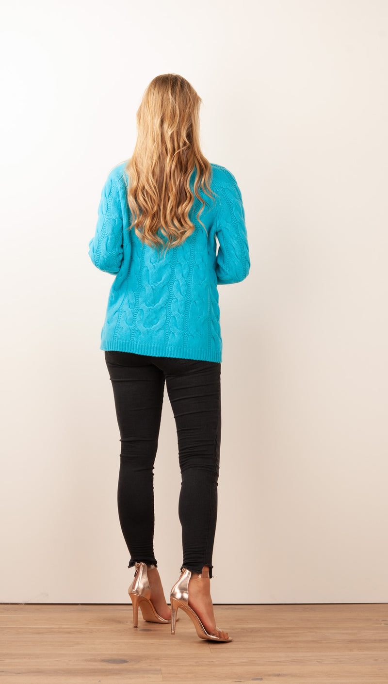 Kaschmir Pullover Türkis