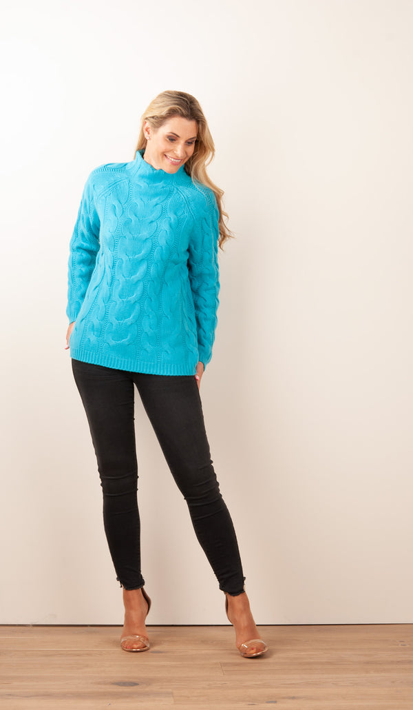 Kaschmir Pullover Türkis