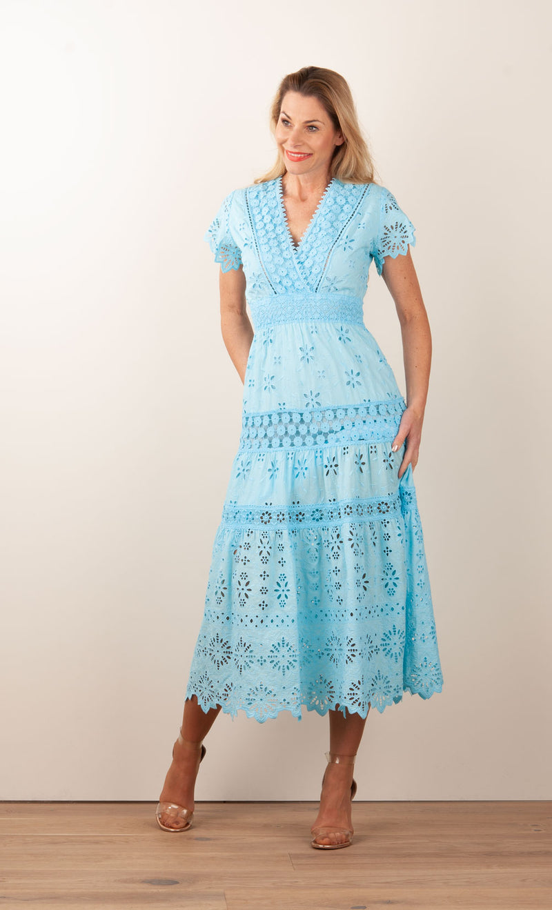 Kleid „Cristallo“ Hellblau