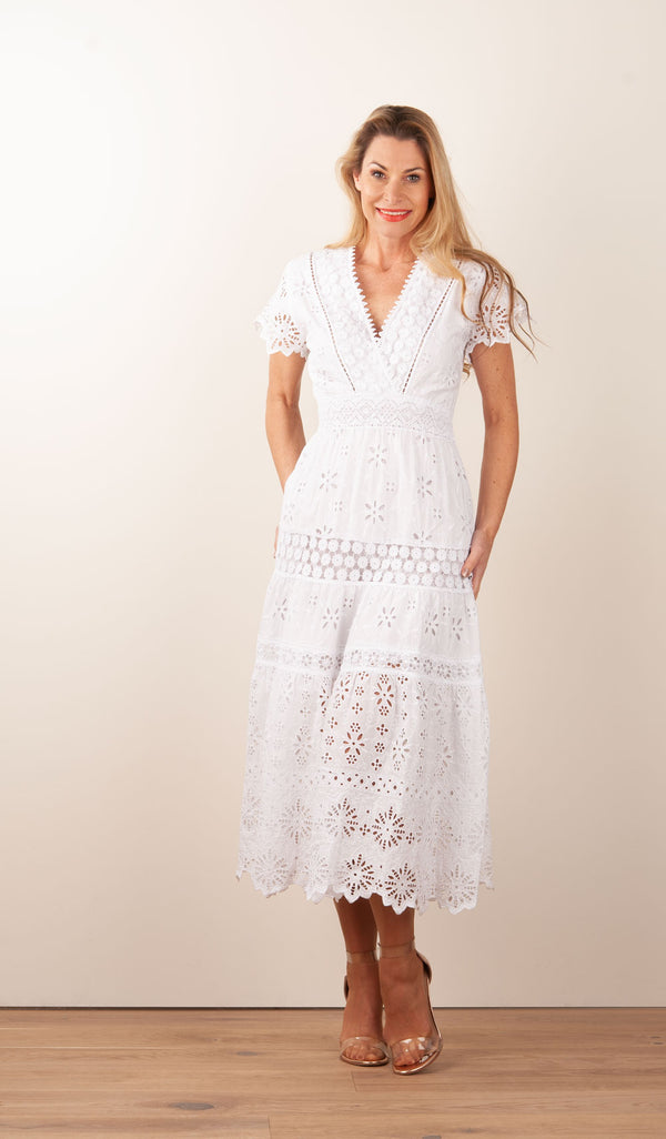 Kleid „Cristallo“ Weiß